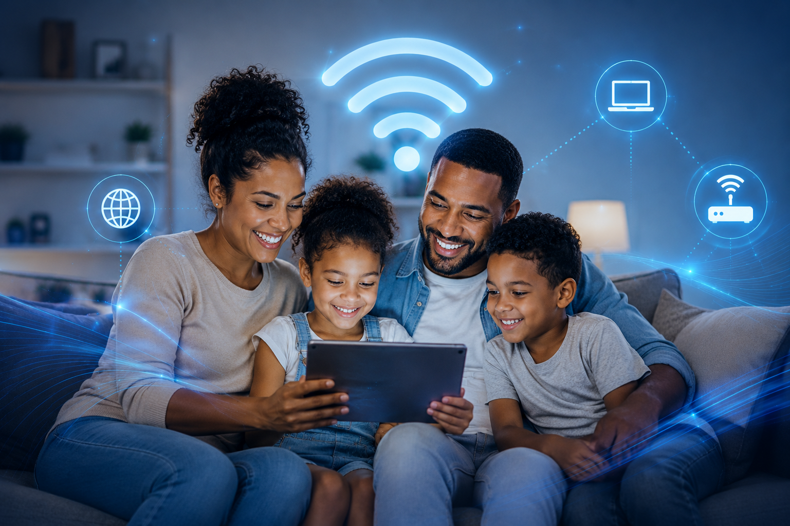 Pessoas felizes usando internet em seus celulares